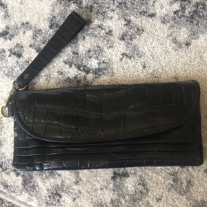 Michael Rome Croc Embossed Clutch